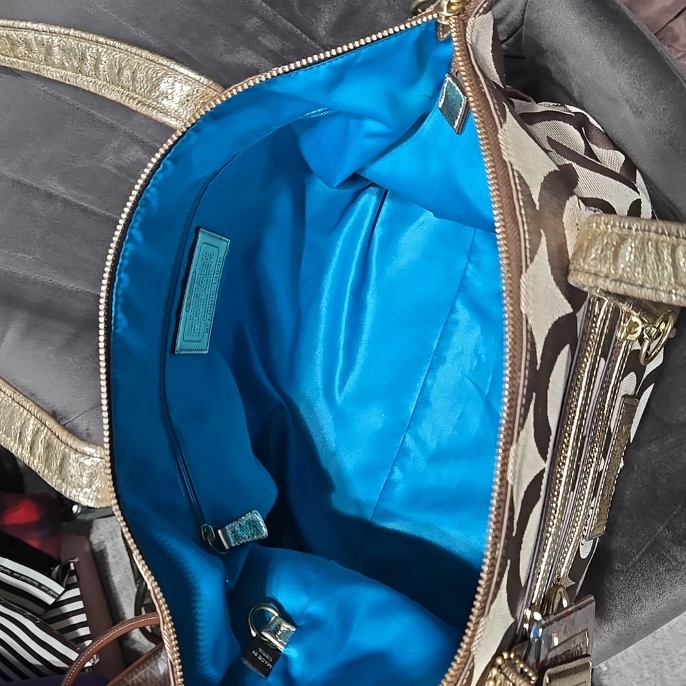 Coach Poppy Op Art Glam Tote #13826 - Picture 11 of 14